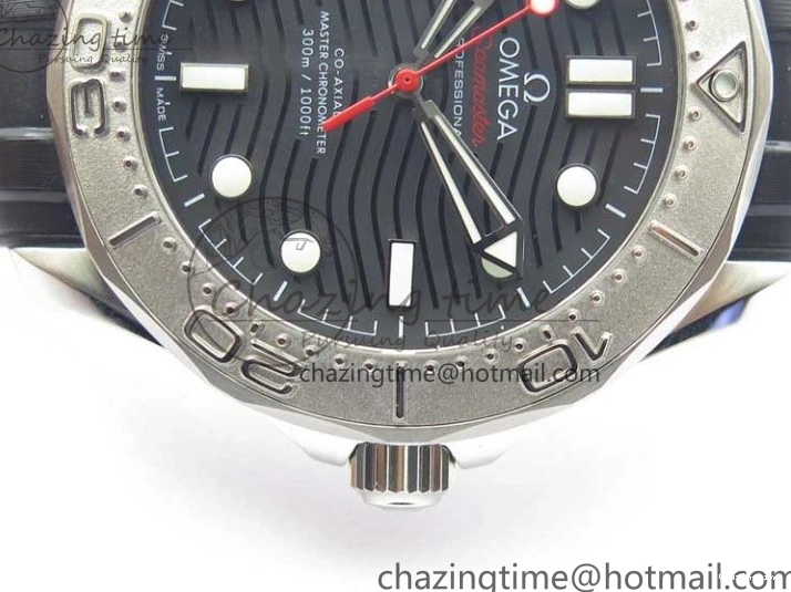 0121 BestValue Seamaster Diver 300M Nekton VSF 1:1 Best Edition Black Dial on Black Rubber Strap A 7886